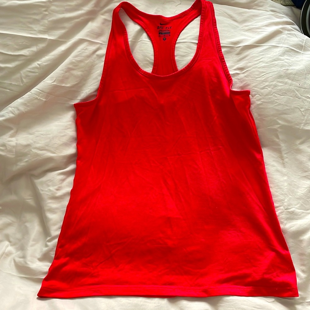 Red Nike Dri-Fit Racerback exercise top